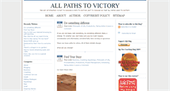 Desktop Screenshot of allpathstovictory.com